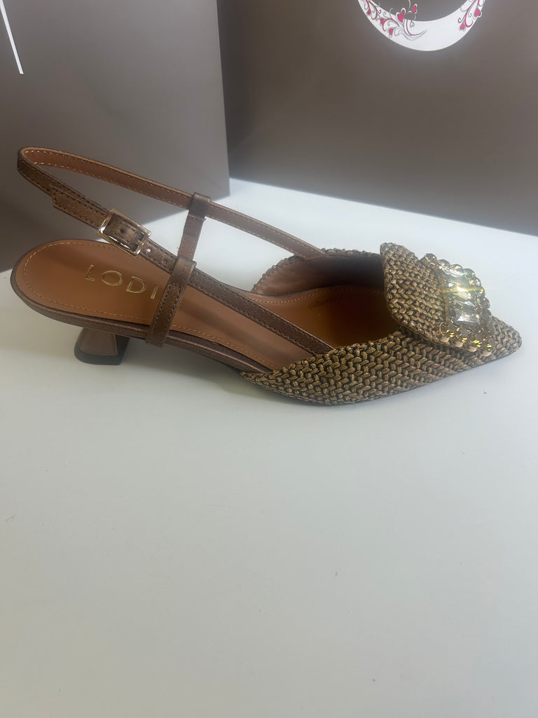 Lodi 261059 Rafia Camel / metalizado bronce