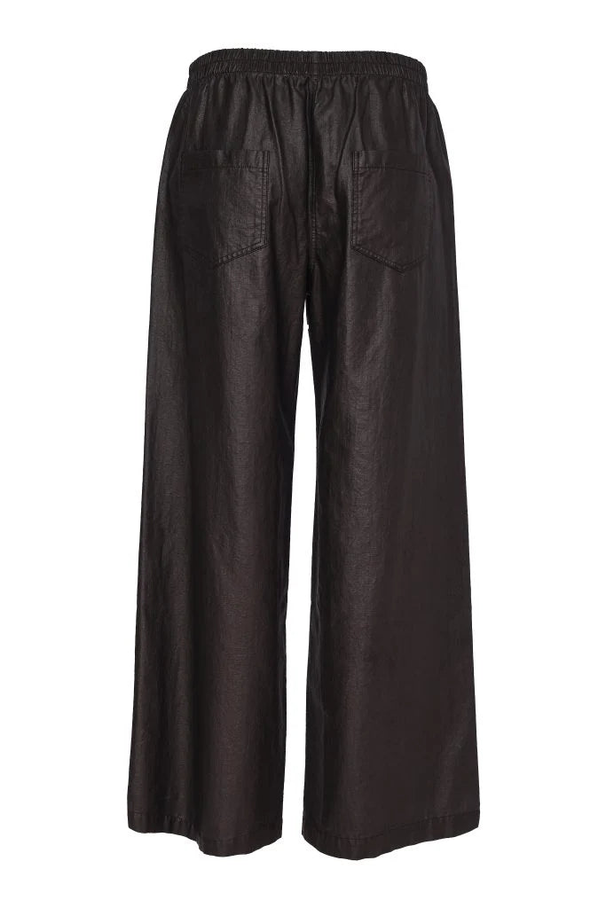 NAW26110 Leatherette Wide Leg Trs