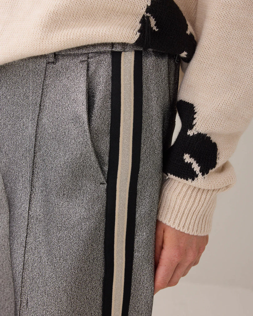 Summum 12126 Mid grey trs straight glitter