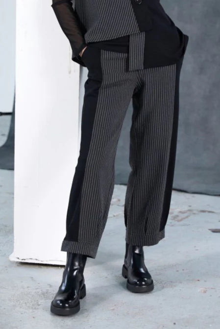 NAW25219 Black/Grey Stripped Trouser