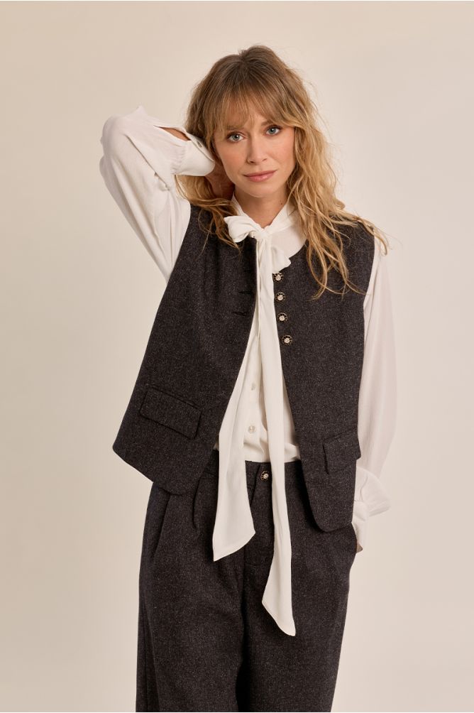 Molly Black Waistcoat