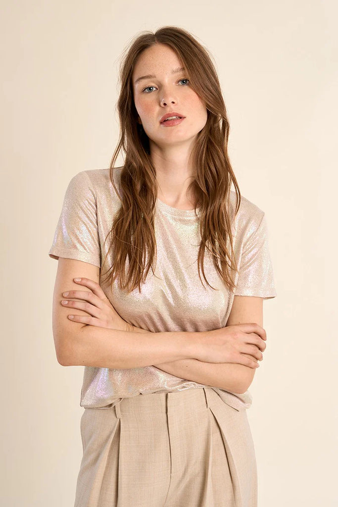 Molly knitted tee beige TS