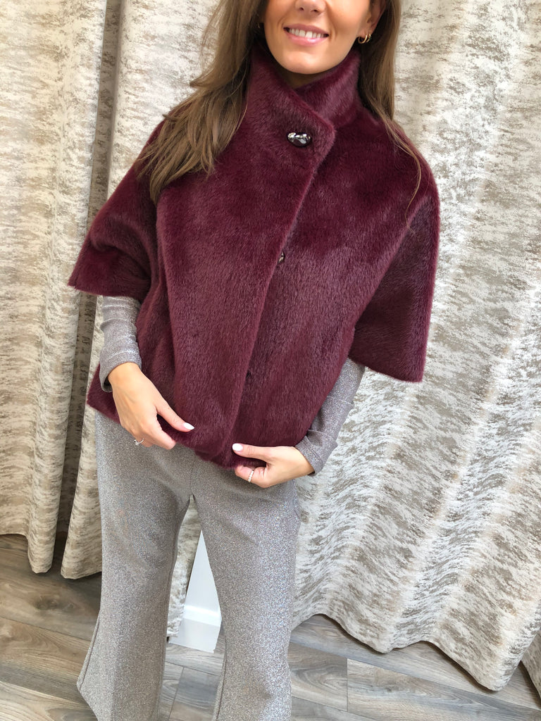 Joseph Ribkoff Merlot jacket 253924