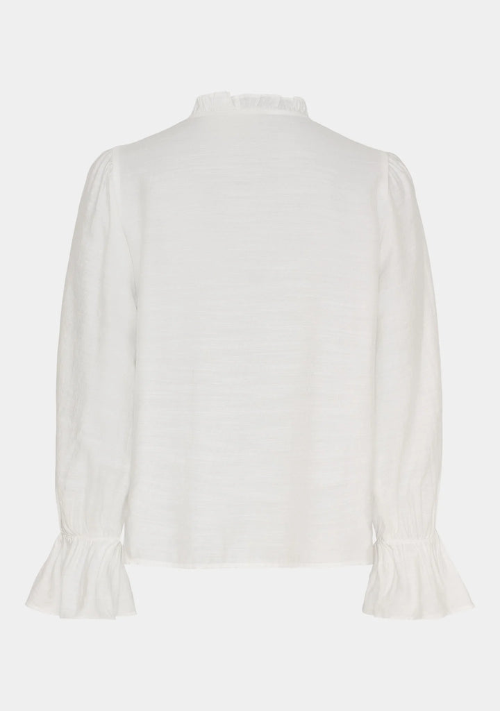 Isay Elly Flounce Blouse - Broken White