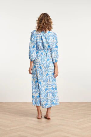 SL 24038 White and blue dress