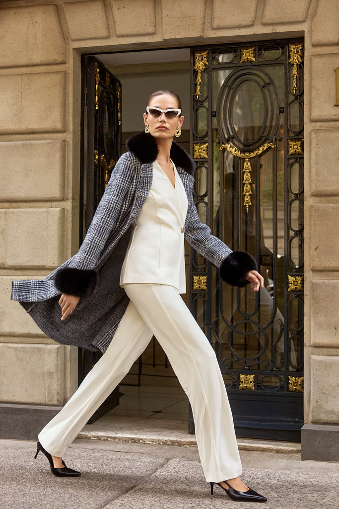 Joseph Ribkoff Plaid Coat 253900