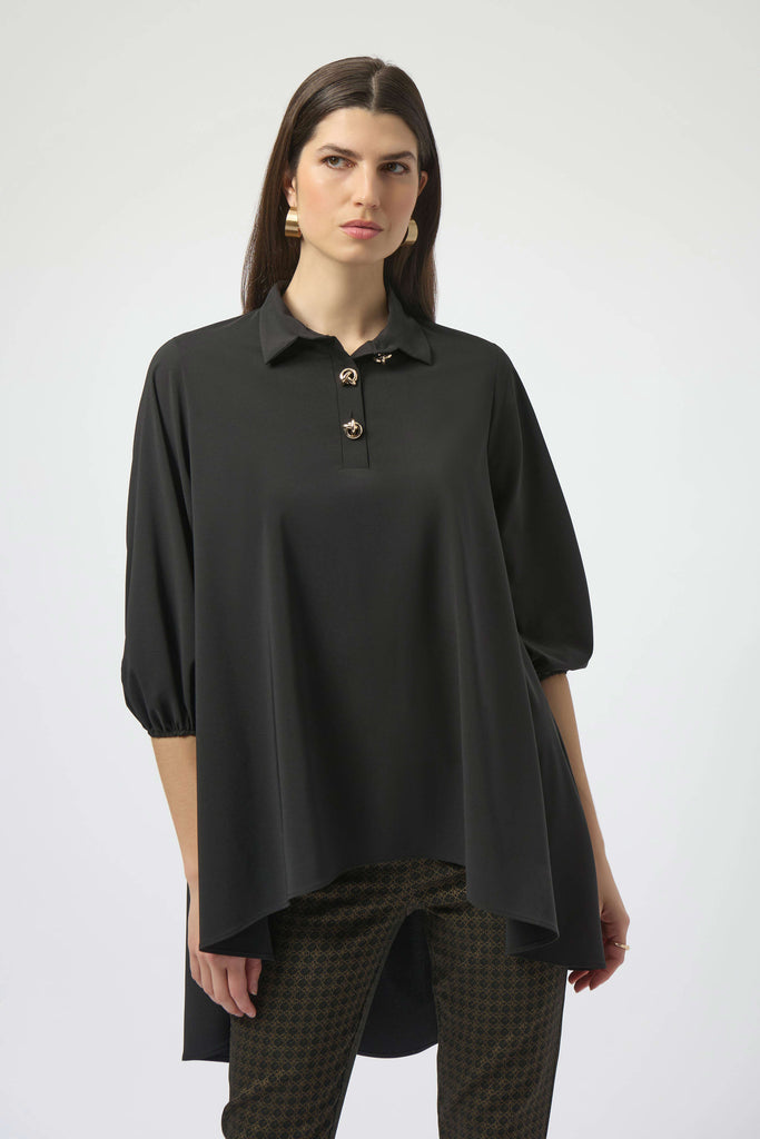 Joseph Ribkoff black long tunic top 254066