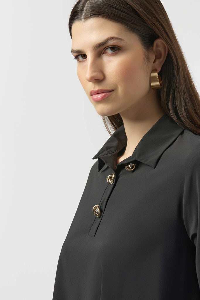 Joseph Ribkoff black long tunic top 254066