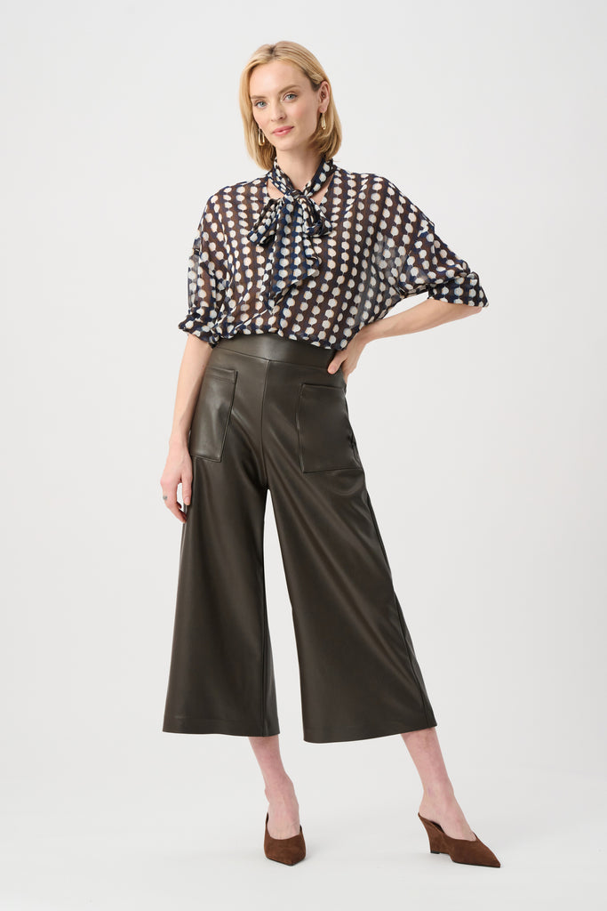 Joseph Ribkoff Mocha Leather trouser 263096