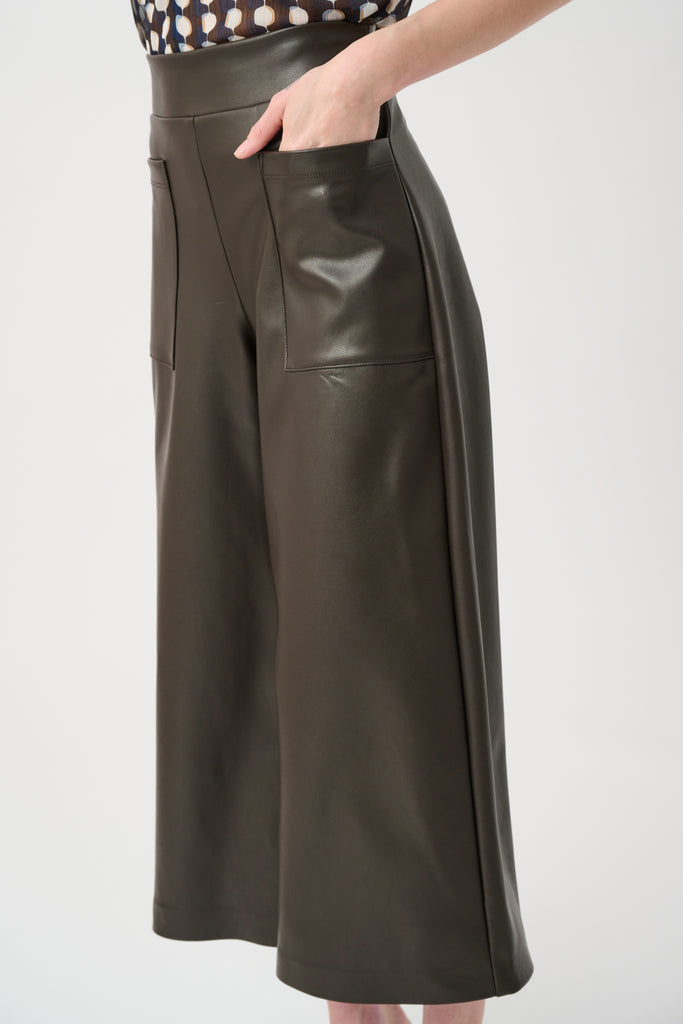 Joseph Ribkoff Mocha Leather trouser 263096