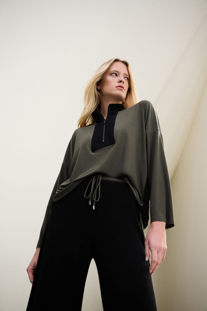 Joseph Ribkoff Avocado Blk top 263606