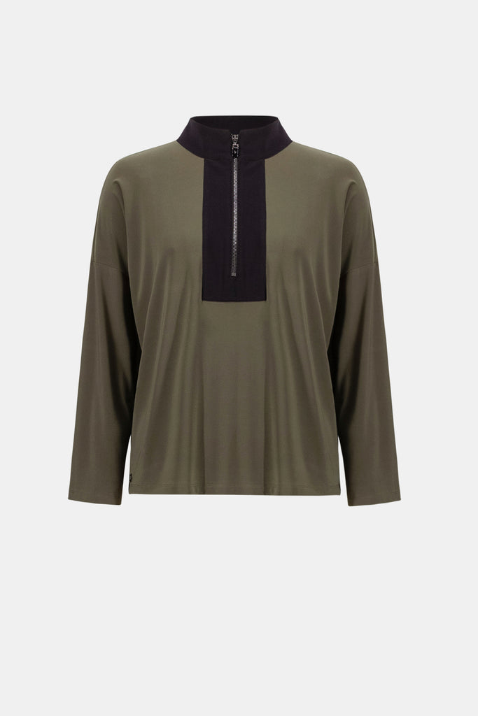Joseph Ribkoff Avocado Blk top 263606