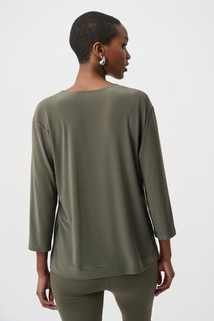 Joseph Ribkoff Avocado Black top 263629