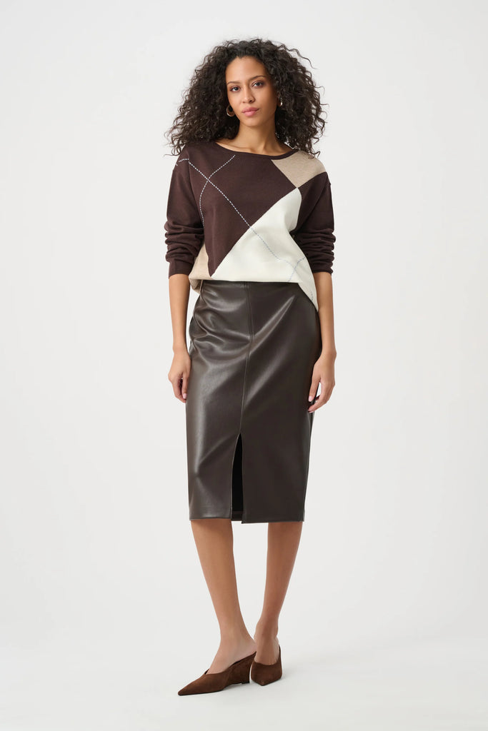 Joseph Ribkoff Argyle crew knit 263948