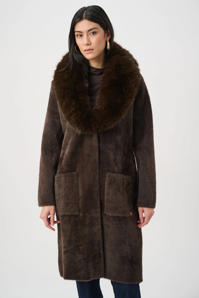 Joseph Ribkoff Mocha fur coat 263973