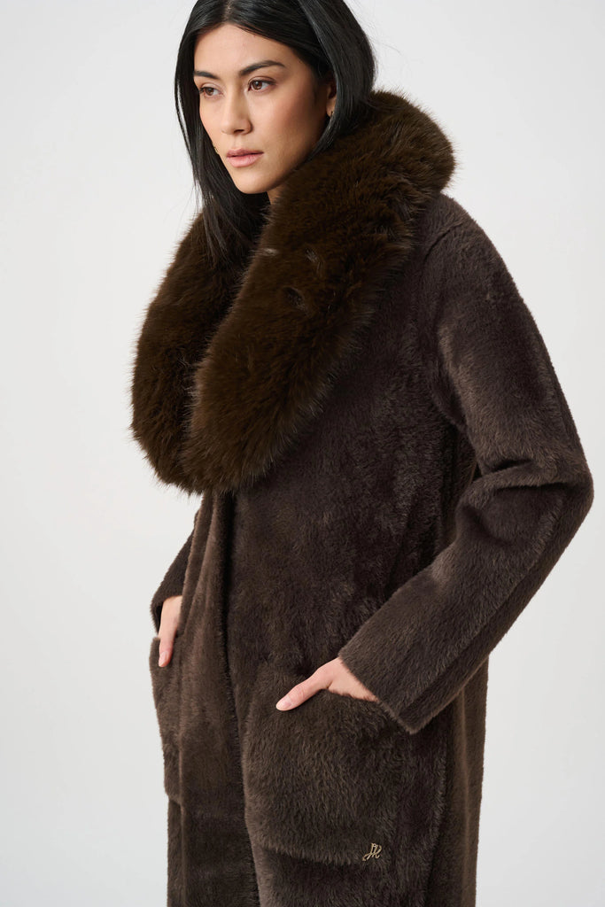 Joseph Ribkoff Mocha fur coat 263973