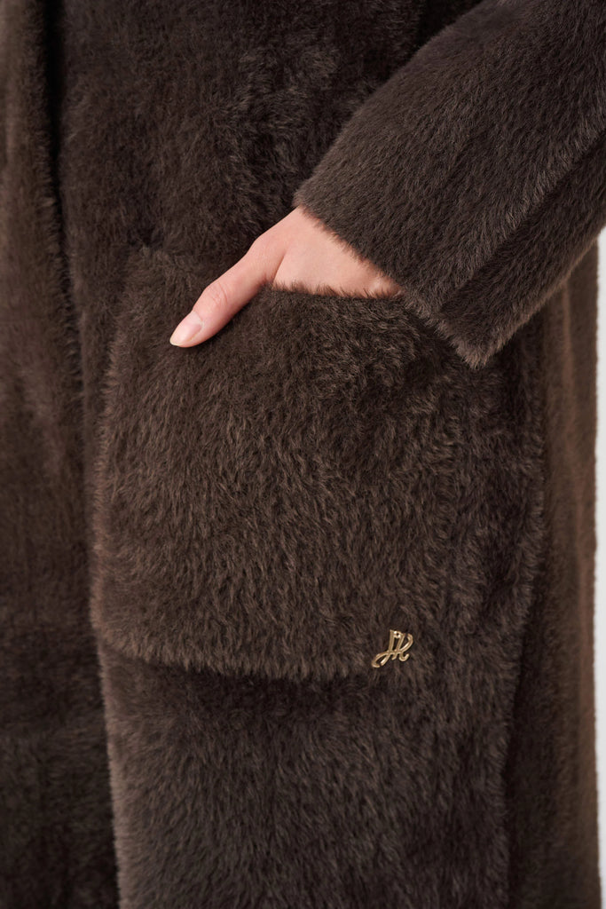 Joseph Ribkoff Mocha fur coat 263973