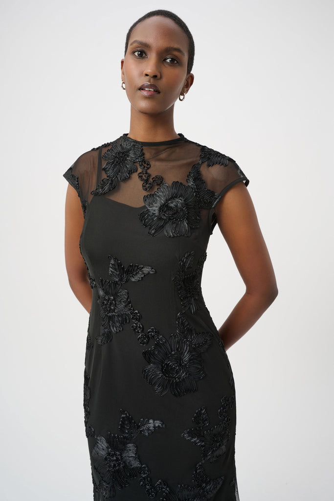 Joseph Ribkoff Black trumpet dress 264143