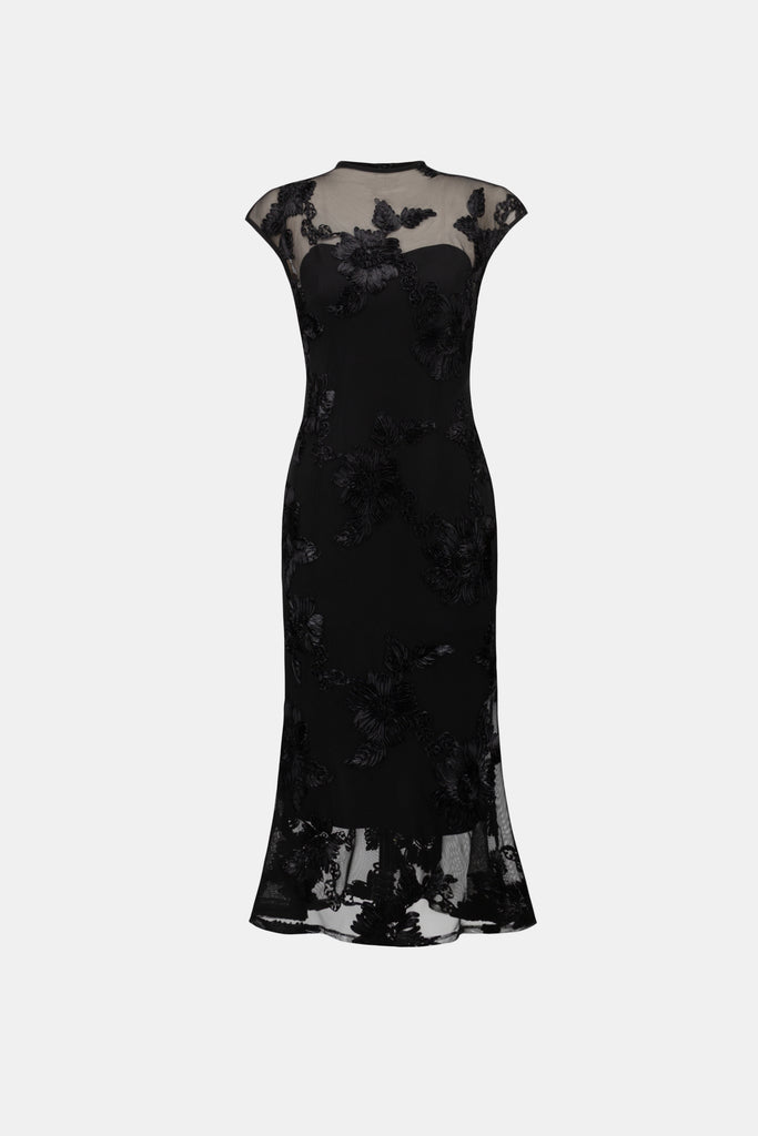 Joseph Ribkoff Black trumpet dress 264143