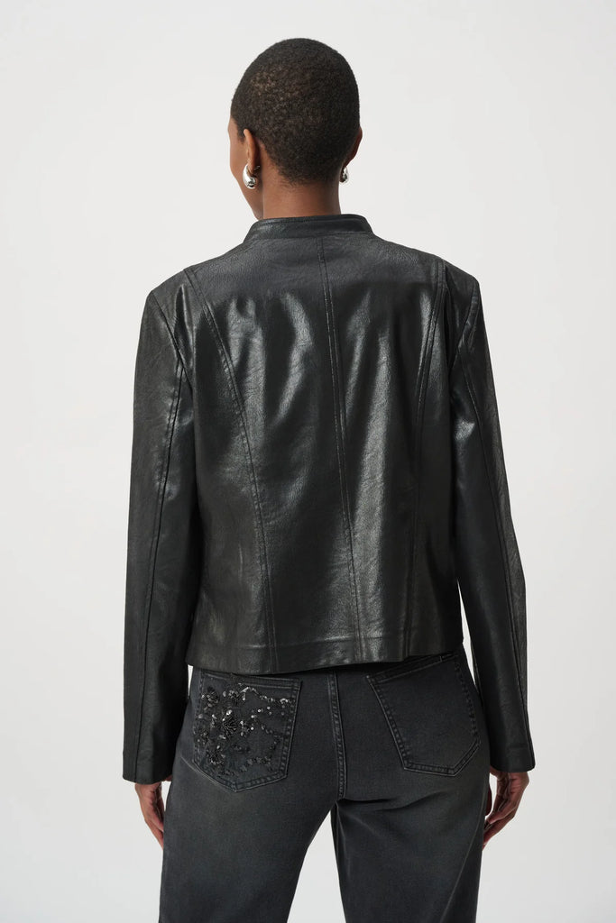 Joseph Ribkoff Black Foiled suede jacket 264906