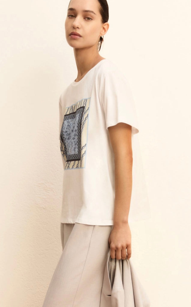 Emmraconto tee Blue white