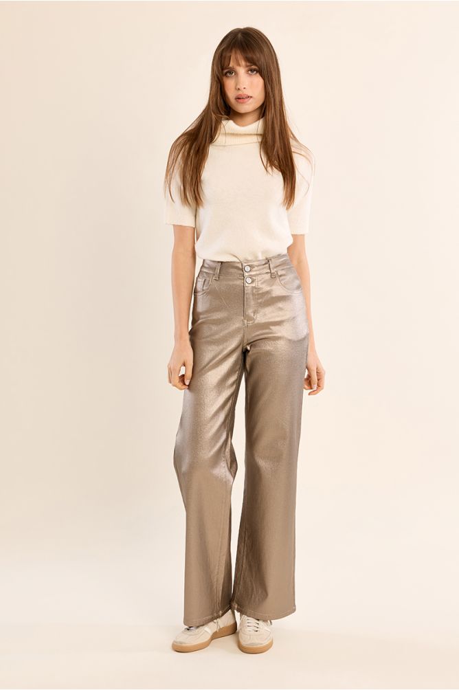 Molly Gold Woven Pants