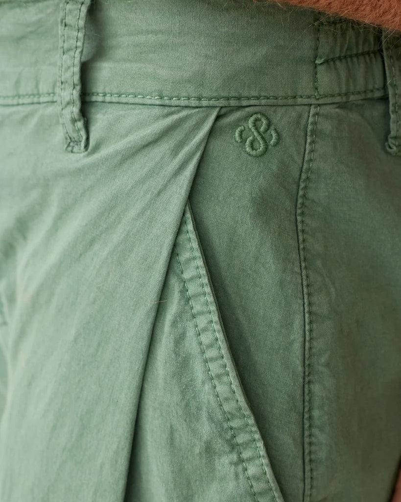 Summum Thyme Green Wide Leg Trs