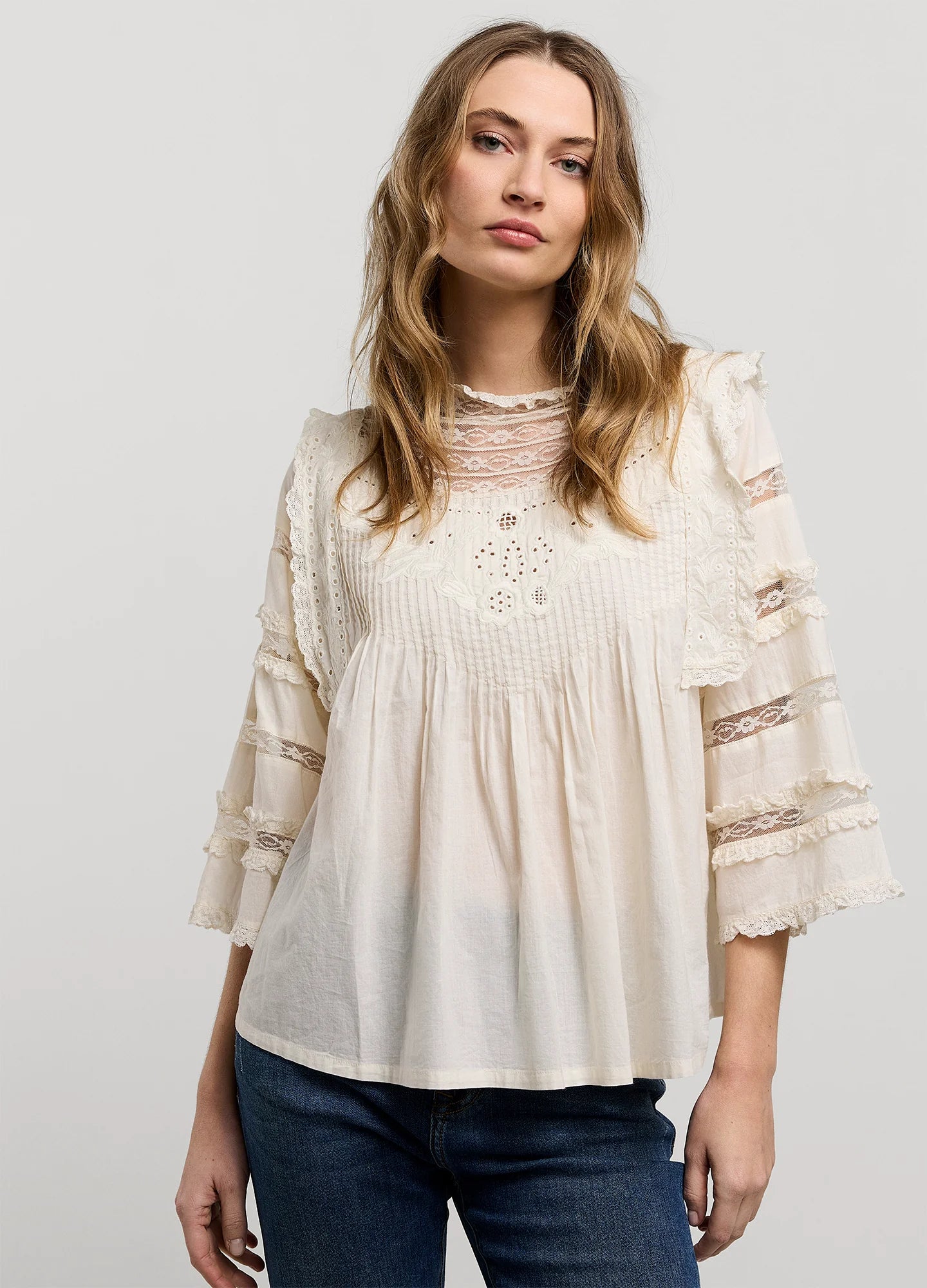 Summum top with Voile lace