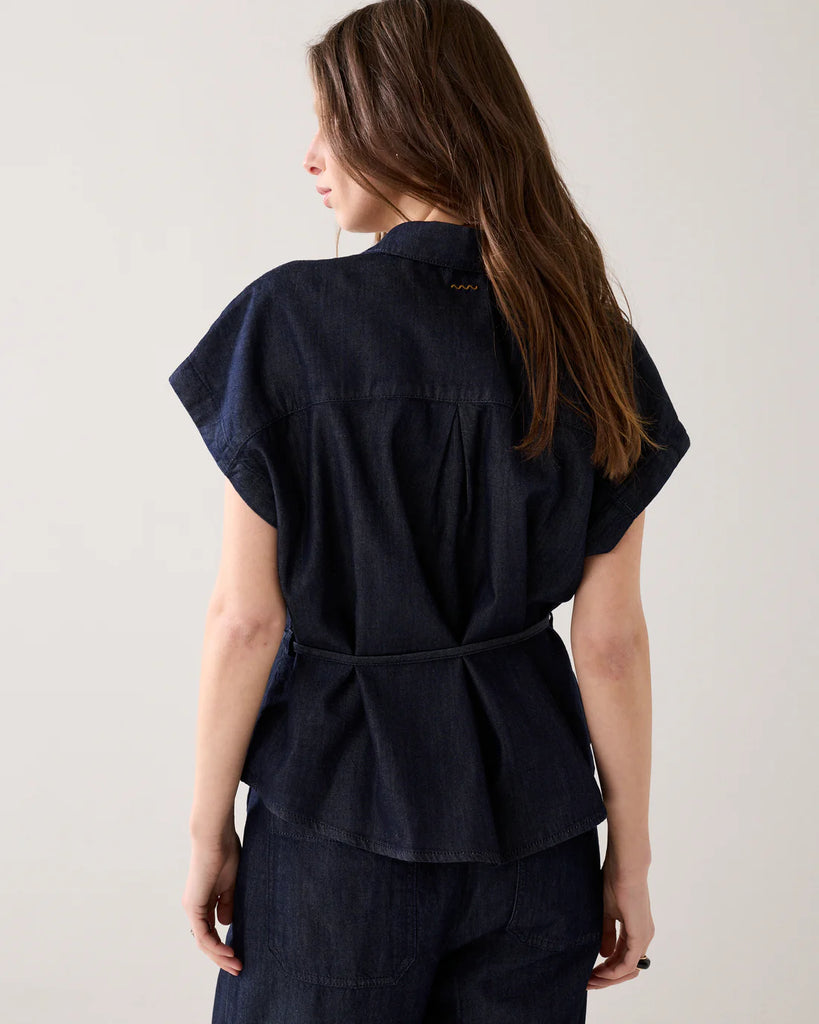 Summum blue denim top 2s3478