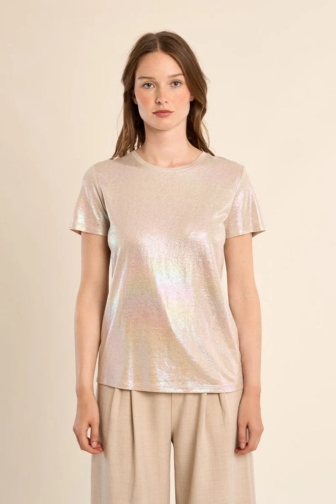 Molly knitted tee beige TS