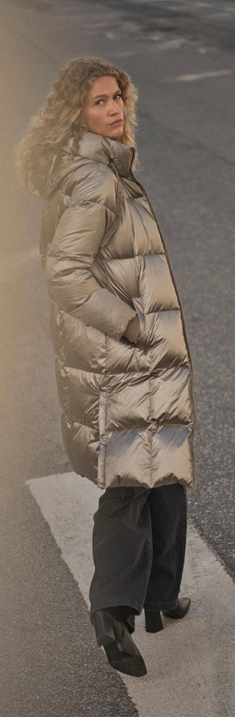MosMosh Nova Metallic Down jkt BRINDLE