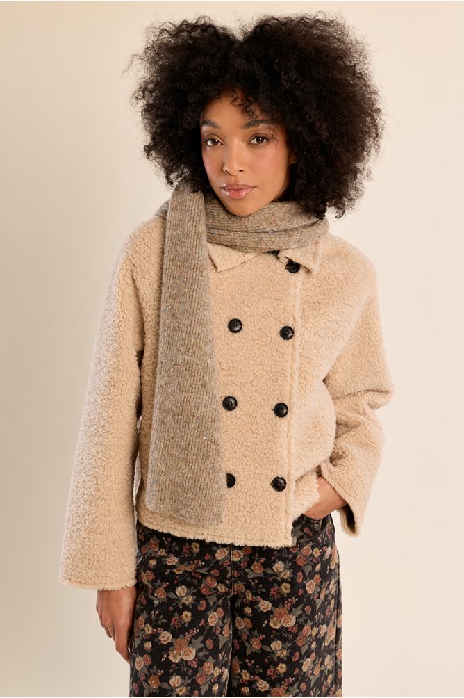 Molly Beige Knit Scarf