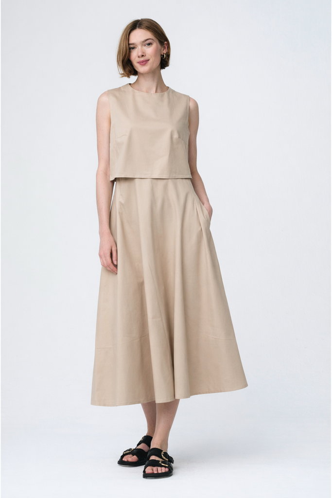 Jane Lushka Poplin Mid Dress