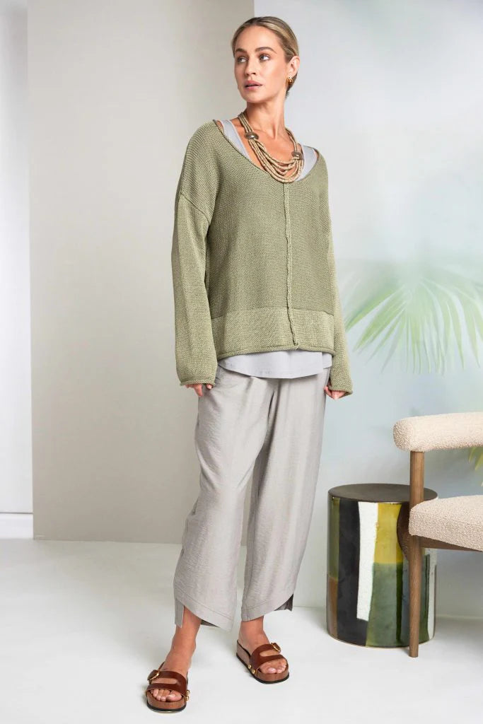 Naya Nas26158 curved hem trousers