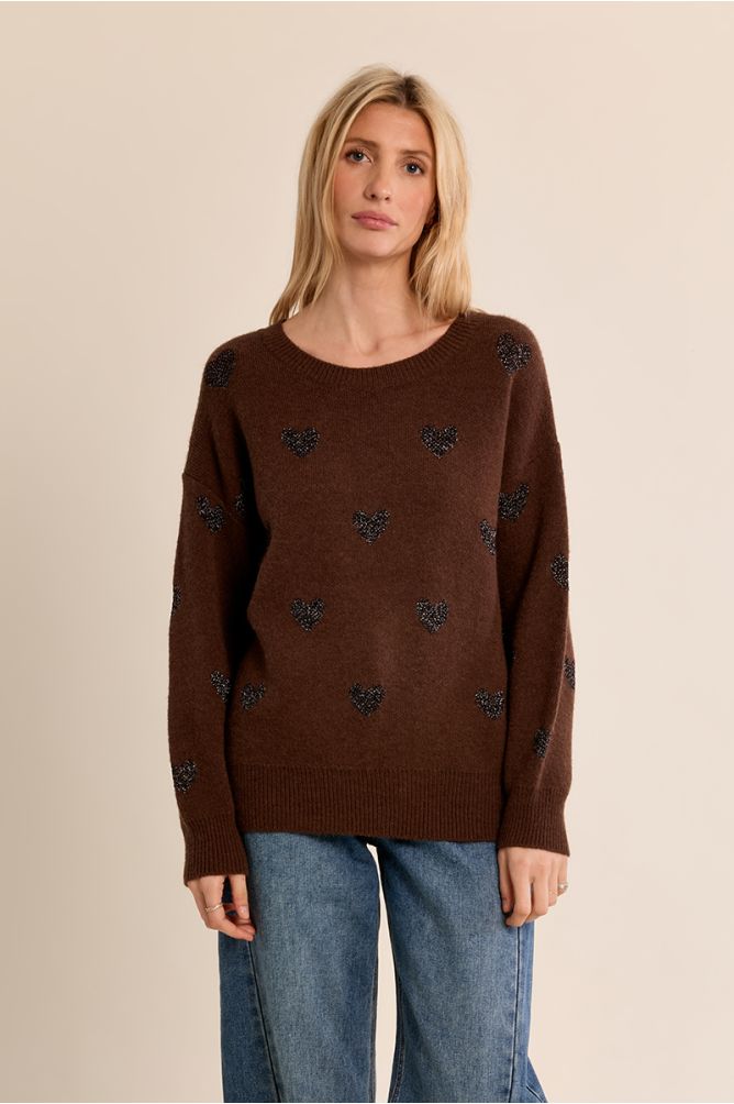 Molly Chocolate Knitted Sweater
