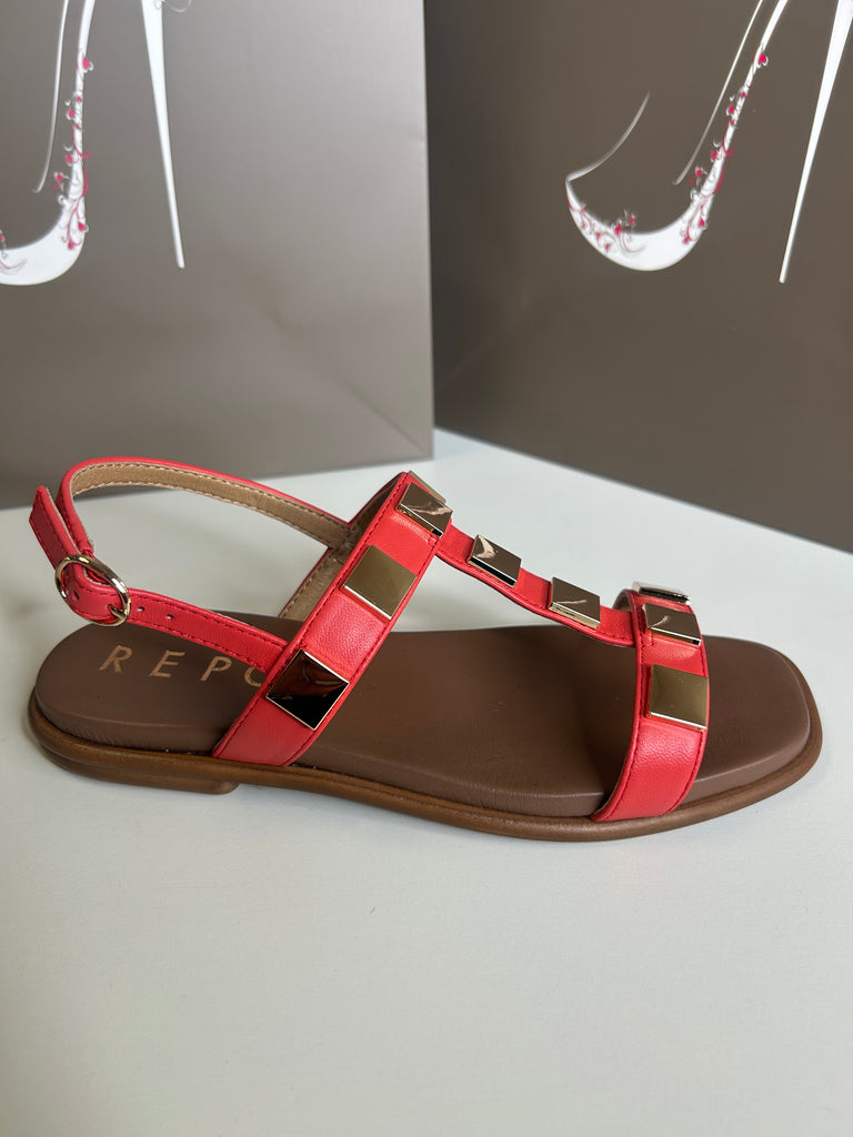 Repo 261088 Corallo Red and Gold Sandal