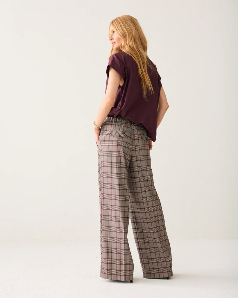 Summum Check Burgundy Trs