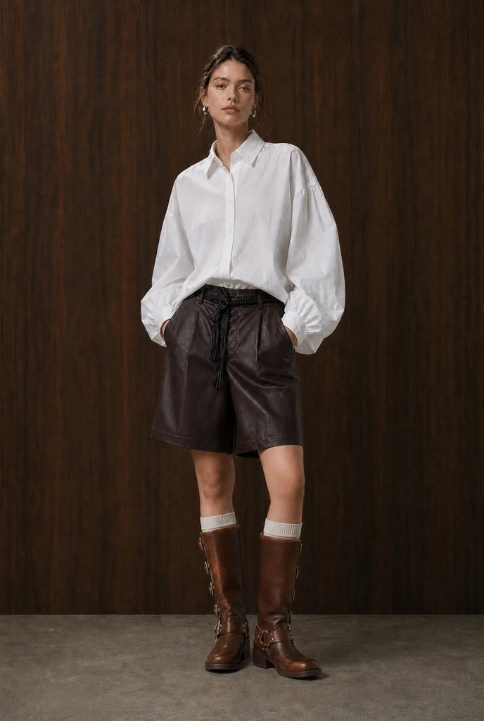 Jane Lushka Sola Brown Bermuda Shorts