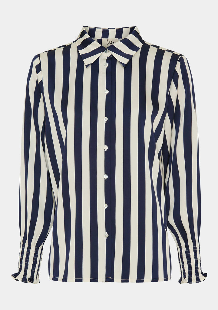 Isay Melba Printed Blouse - Nautic Stripe