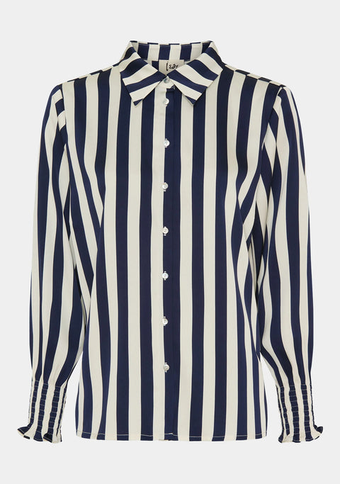 Isay Melba Printed Blouse - Nautic Stripe