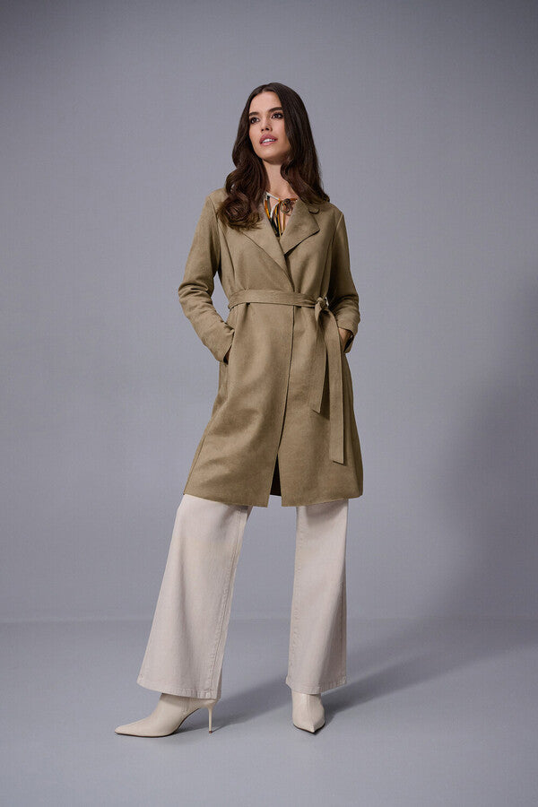 Joseph Ribkoff 253252 faux suede coat