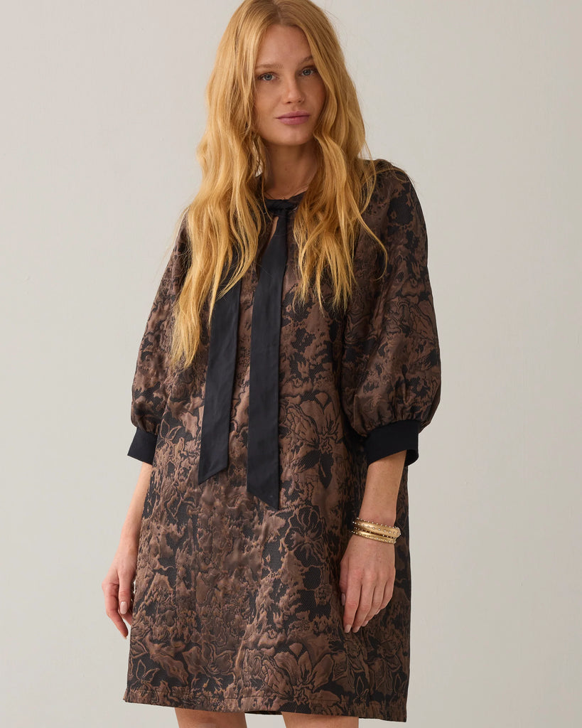 Summum Jacquard chocolate dress