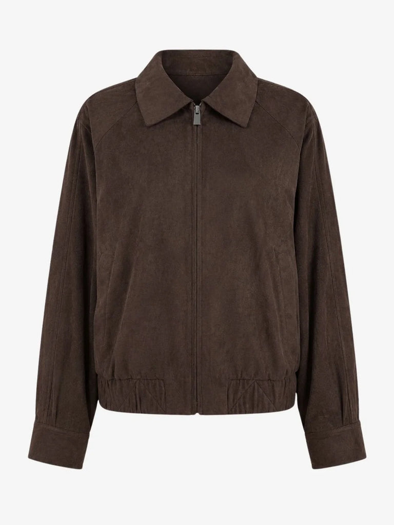 Jane Lushka Pia Suede Effect Bomber Jacket