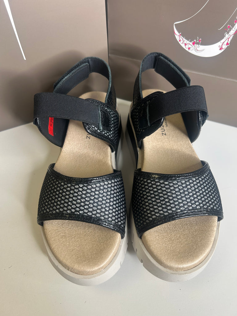 Jose Saenz 261074 bllk/taupe sandal