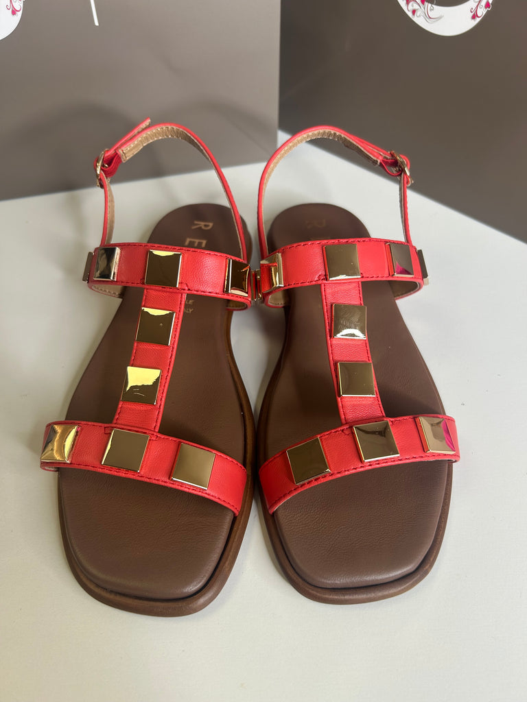 Repo 261088 Corallo Red and Gold Sandal