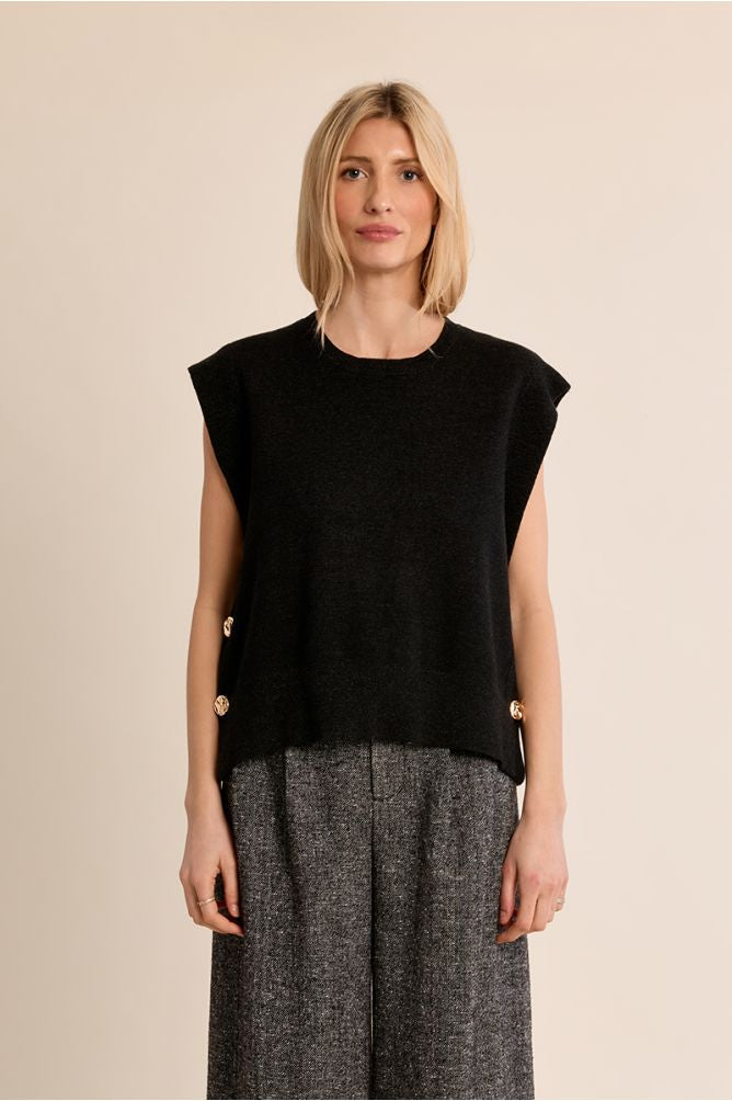 Molly Grey Sleeveless Sweater