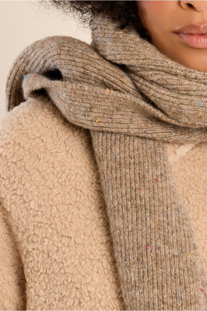 Molly Beige Knit Scarf