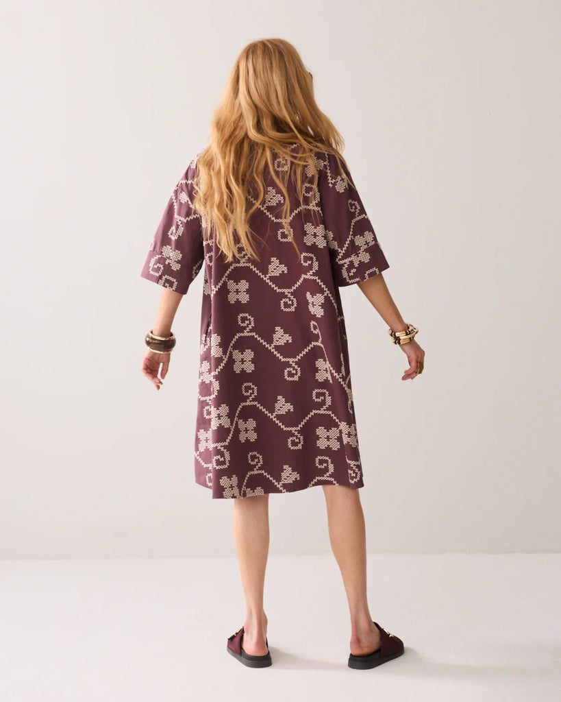 Summum Dress Cotton embroidered 5s1661