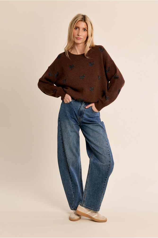Molly Chocolate Knitted Sweater