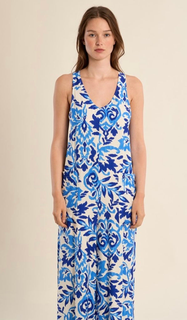 Molly blue jumpsuit